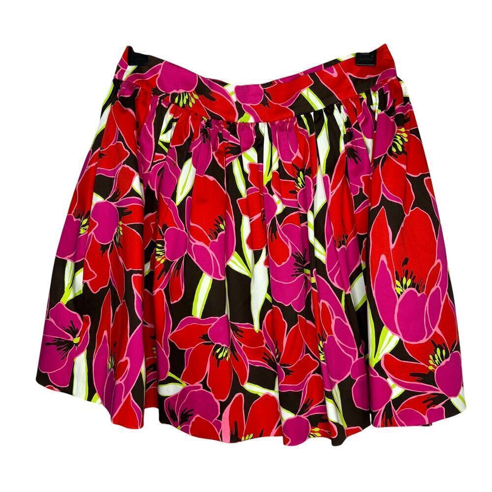 Kate Spade Coreen Cupcake Magenta Floral Preppy Fun Skirt Size 4